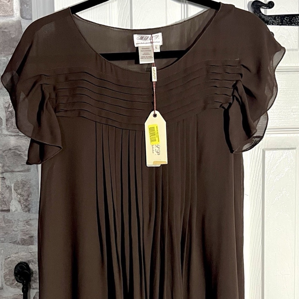 MAX STUDIO SPECIALTY PRODUCTS Blouse Brown Size S New with tags